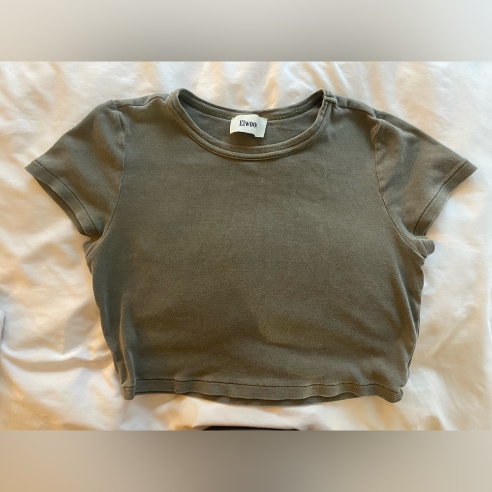 Elwood Olive Green Women's Crop Top